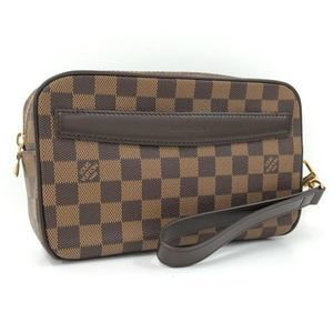Louis Vuitton Pochette Saint Paul Clutch Bag Damier Ebene